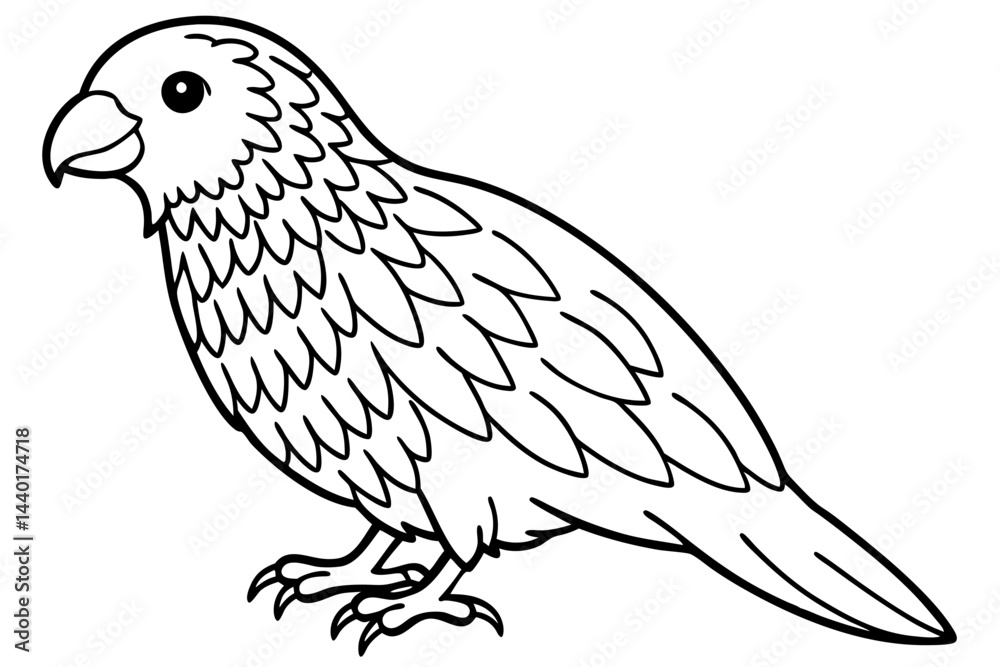 Naklejka premium Kestrel Minimalist Line Art