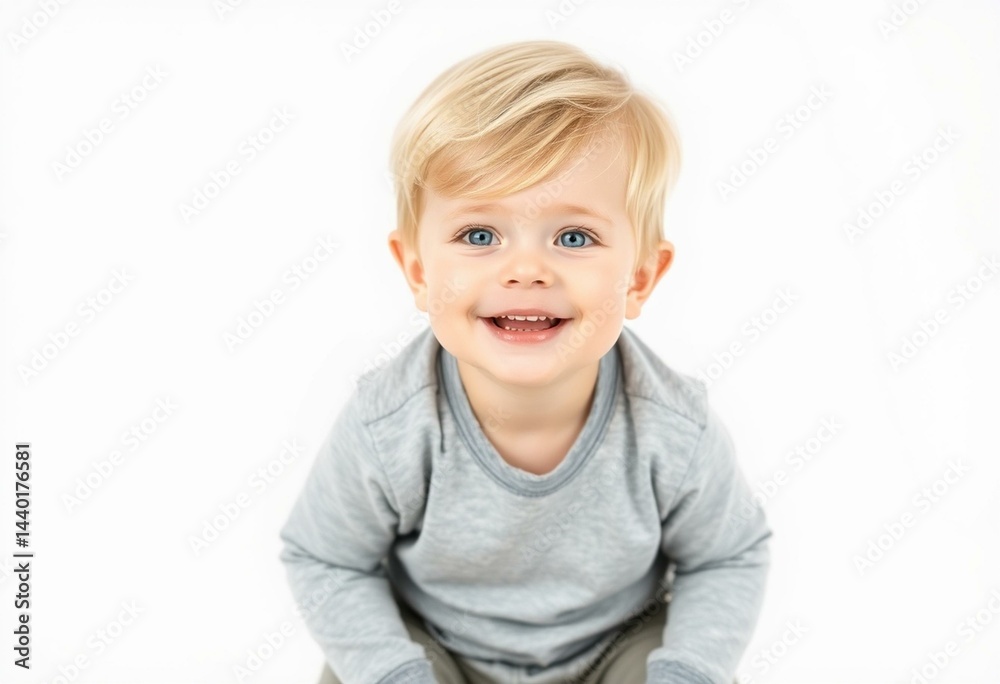 Portrait of a 2-year-old boy with blonde hair and blue eyes Portrait of a 2-year-old boy with blonde hair and blue eyes