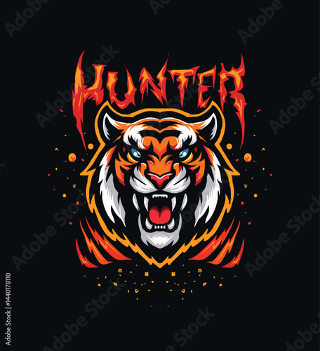 tiger head vector logo