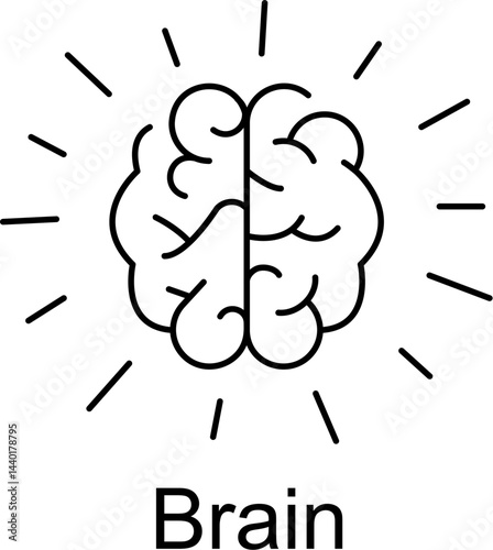 Brain Icon. Vector Design