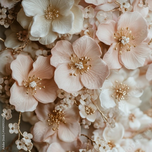 Delicate Floral Arrangement with Soft Pink and Cream Blossoms