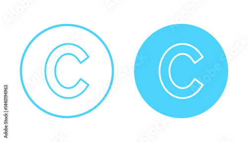 Copyright icon vector. copyright sign and symbol