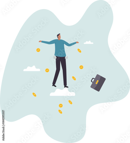 Broke businessman, bankruptcy poor man or financial problem due to jobless and unemployed in Coronavirus COVID-19 economy crisis .character for design.