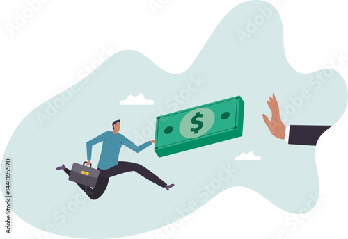 Stop Corruption, refusing to take bribery money.character for design.