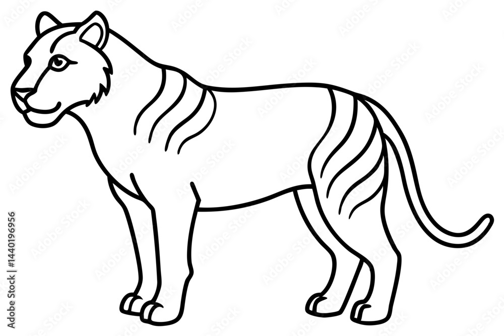 Obraz premium Liger Ink Line Vector