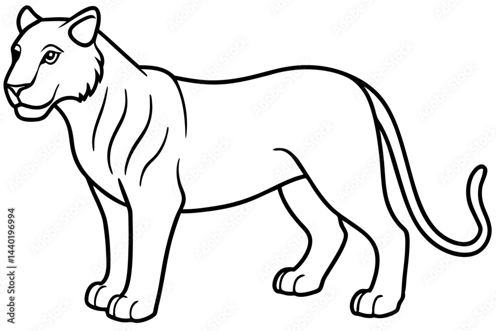 Obraz premium Liger Ink Line Vector