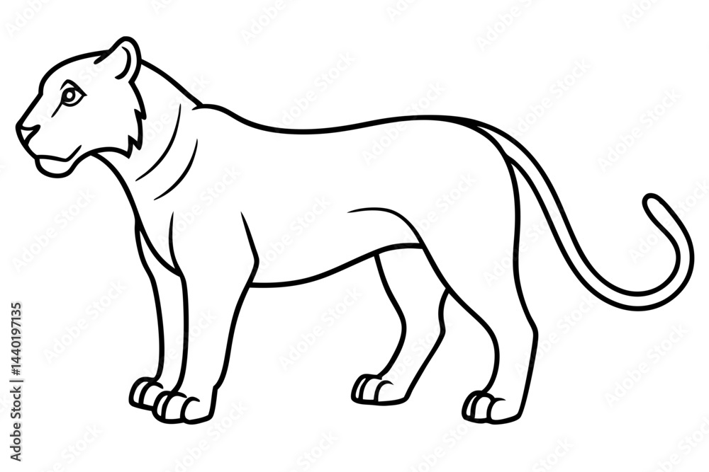 Obraz premium Liger Ink Line Vector