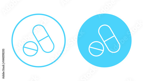 Pills icon vector. capsule icon. Drug sign and symbol