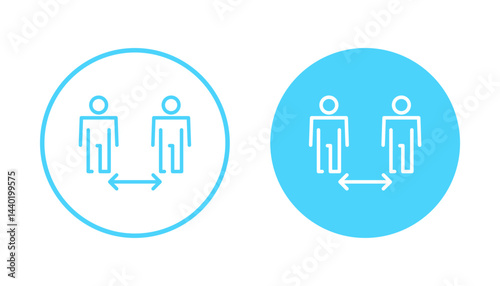 Social distance icon vector. social distancing sign and symbol. self quarantine sign