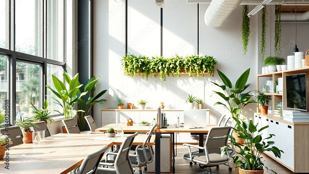 Sustainable Modern Office Space - Eco-Friendly Design