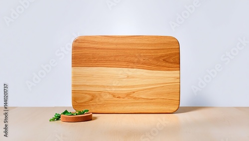 Obraz na płótnie Sustainable Wooden Cutting Board - Studio Product Shot w salonie