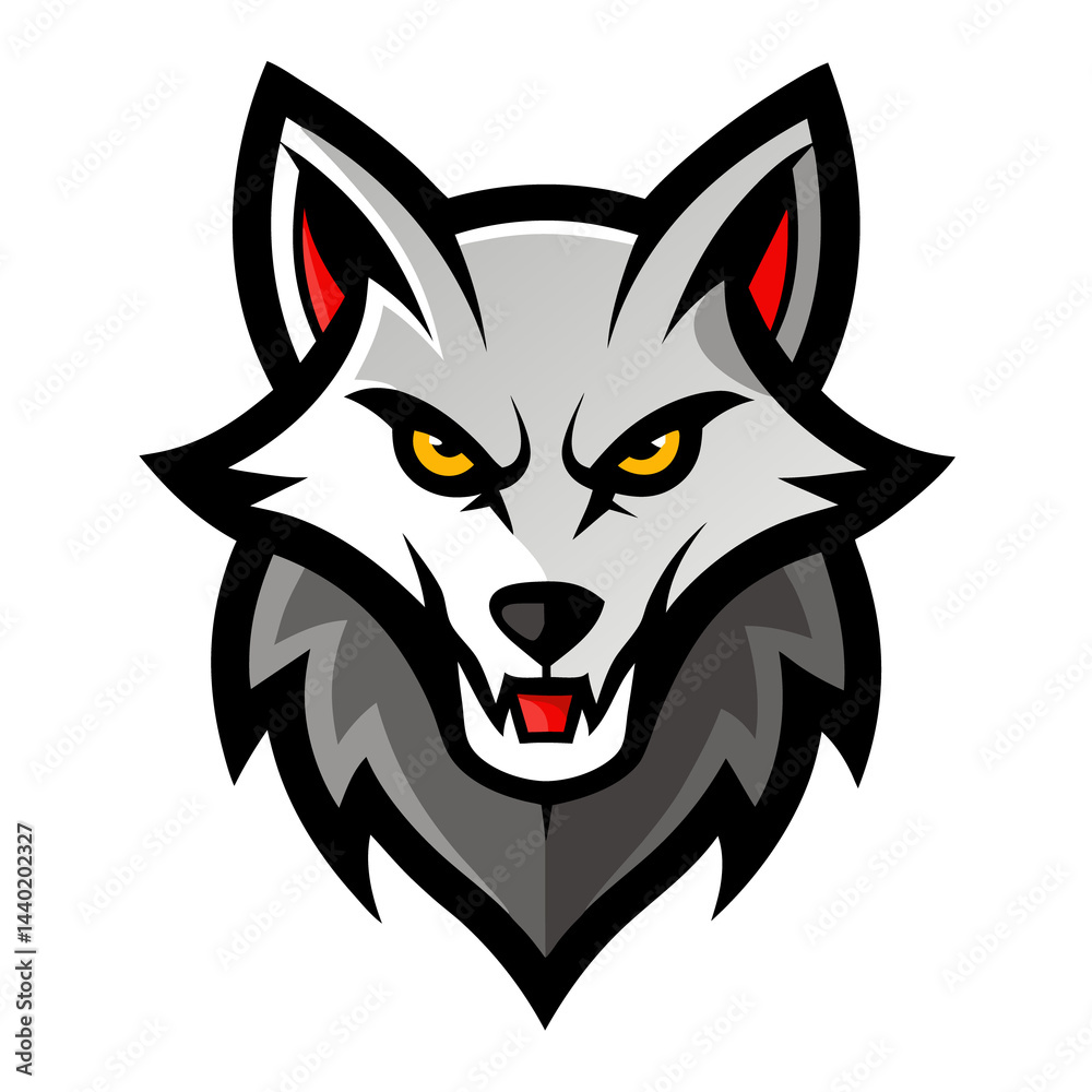 Cyber Wolf mascot logo vector Cyber Wolf mascot logo vector
