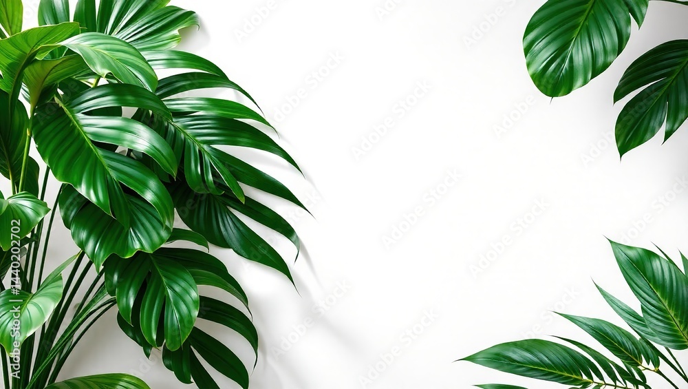 Tropical Leaf Pattern Background for Premium Product Photography