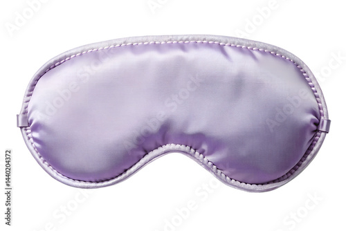 Lavender cloth sleep mask with stitching isolated on transparent background