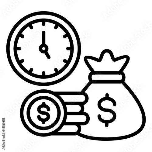 Debt Outline Icon