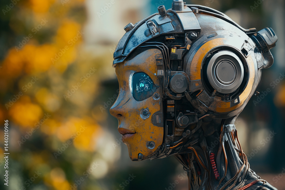 Fototapeta premium robot out in the world