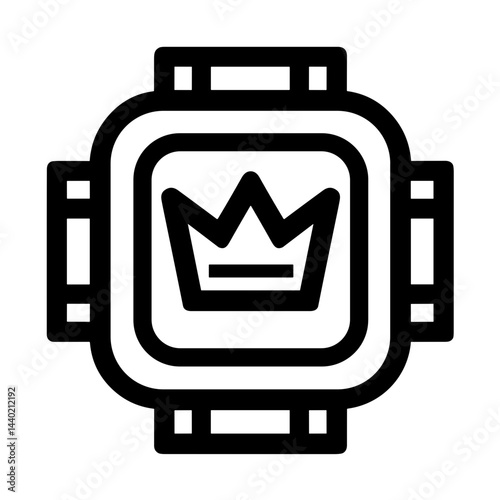 Smart casino watch icon with crown symbol representing VIP gambling status and loyalty programs