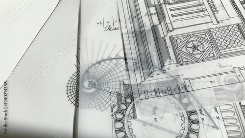 Wallpaper Mural blueprints - drawings of antique architecture - drawings of antique decorative elements of architectural orders Torontodigital.ca