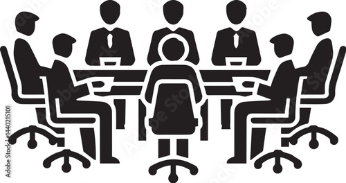 vector illustration of business meeting