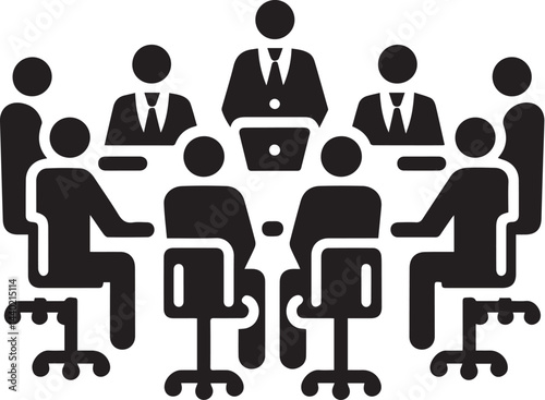 vector illustration of business meeting