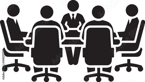 vector illustration of business meeting