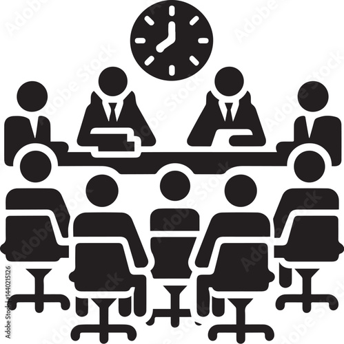 vector illustration of business meeting