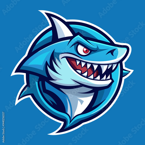 vector illustration of a shark