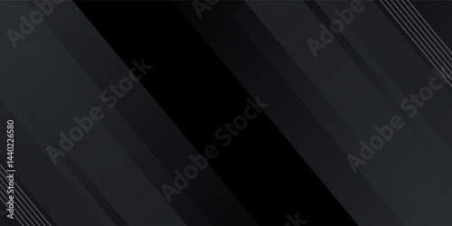 Abstract futuristic dark black background with waved design. Realistic 3d wallpaper with luxury flowing lines. Elegant backdrop for poster, website, brochure, banner, app etc