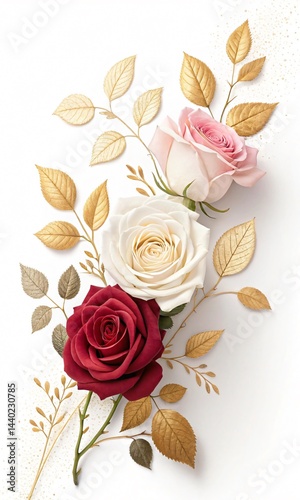 Romantic Floral Arrangement with Elegant Botanical Charm