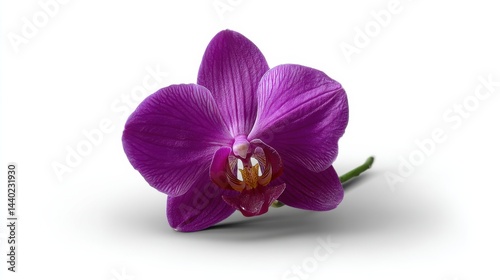 Purple Orchid Flower on Transparent Background
