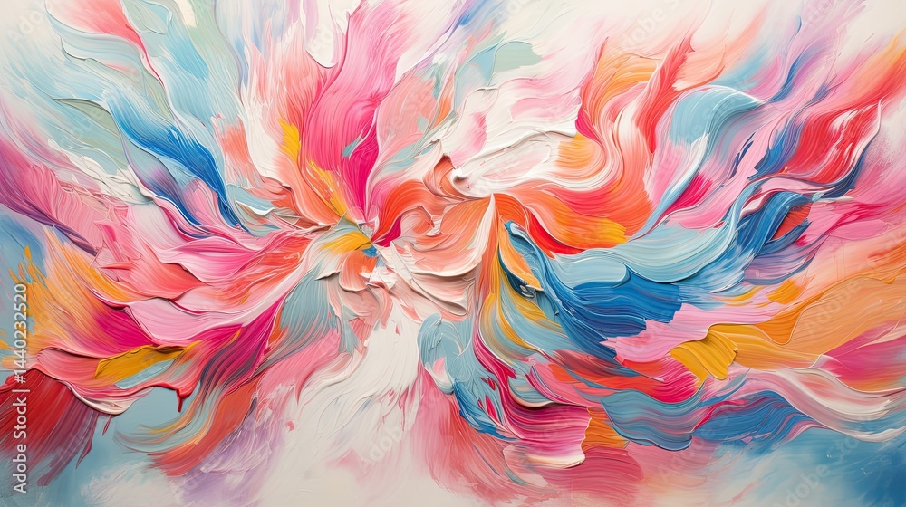Colorful brushstrokes in abstract rhythm Colorful brushstrokes in abstract rhythm