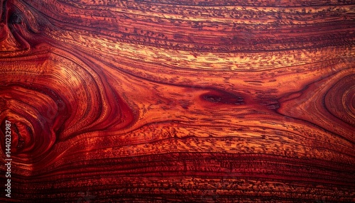 Rich Dark Red Wood Grain Texture Background, Luxurious Natural Hardwood Surface with Vivid Patterns.