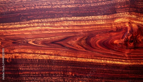Rich Dark Red Wood Grain Texture Background, Luxurious Natural Hardwood Surface with Vivid Patterns.