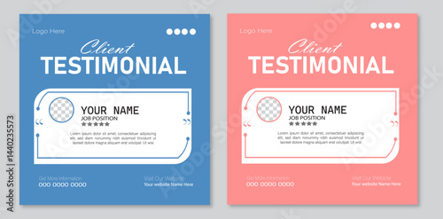 Modern and creative testimonial design template.