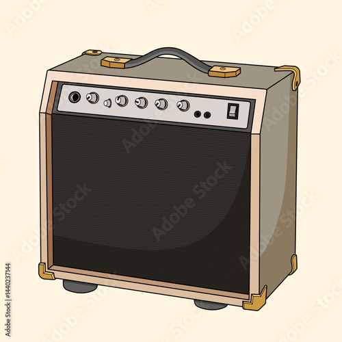 Musical art Guitar and bass amplifier speaker music for concerts and festivals for Printing tshirt or paper print