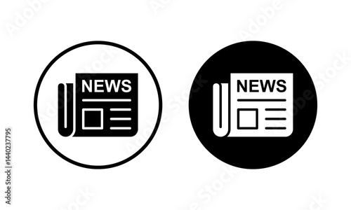 Newspaper icon vector illustration. news paper sign and symbolign