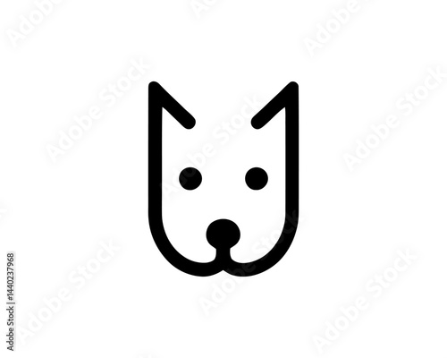 vector illustration of a black dog