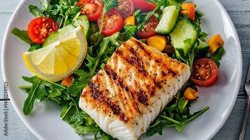 Grilled Cod with Fresh Salad: A Delicious and Healthy Meal