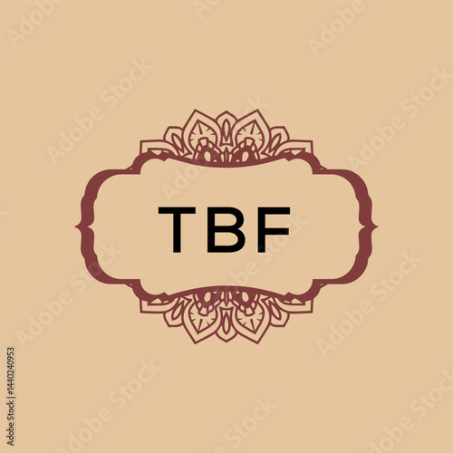 TBF letter logo design. photo
