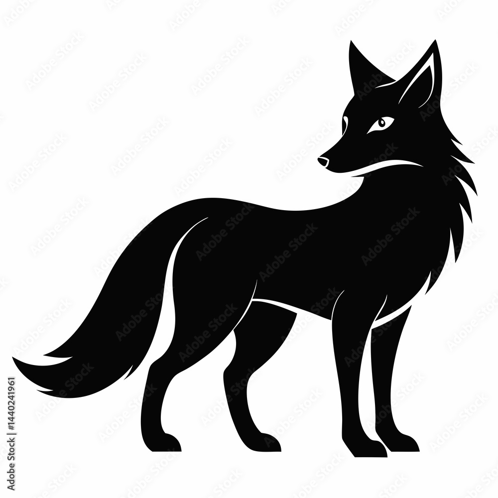 Stylized Fox Silhouette Stylized Fox Silhouette