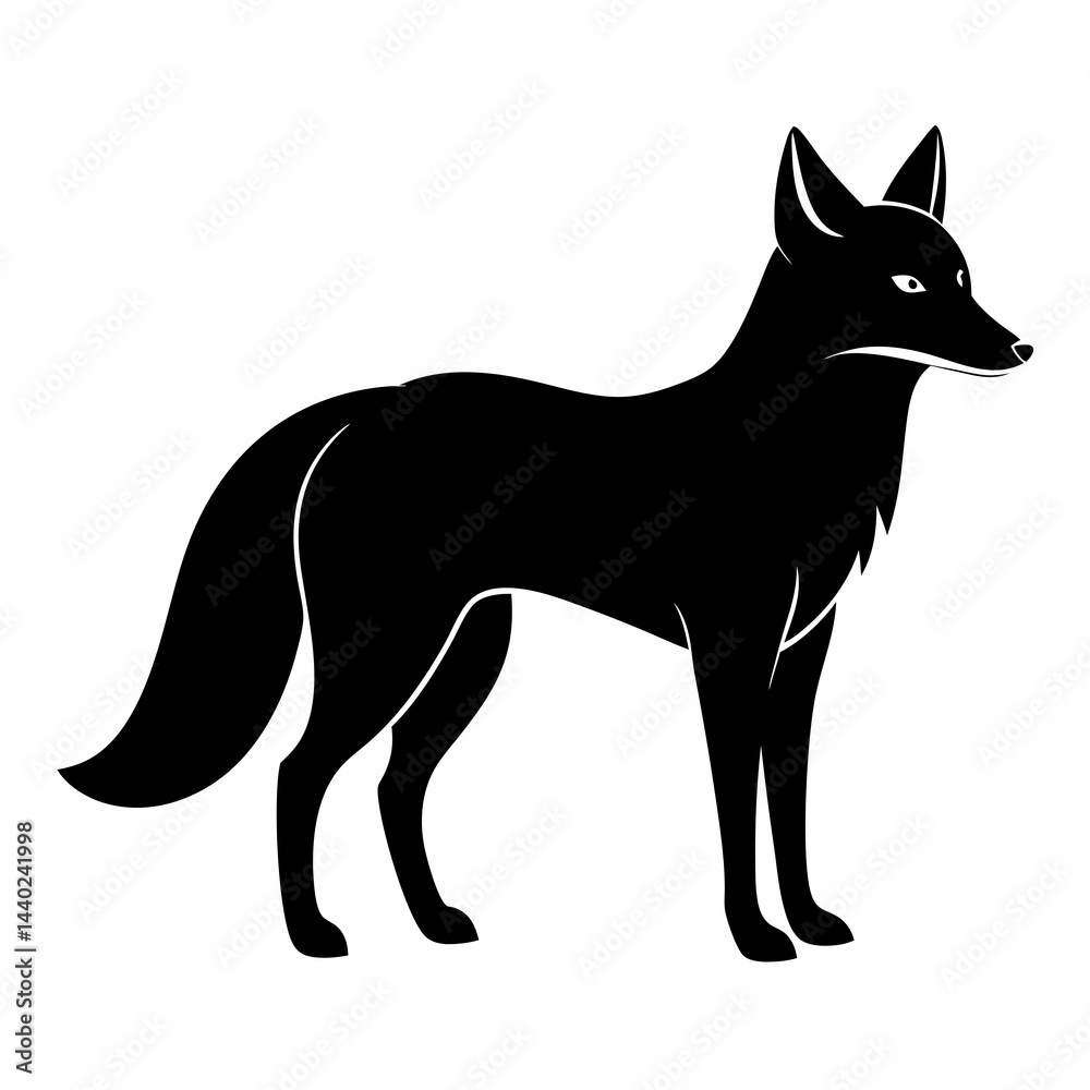 Stylized Fox Silhouette Stylized Fox Silhouette