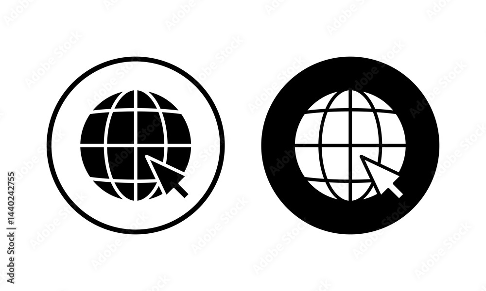 Web icon vector illustration. go to web sign and symbol. web click icon. Global search icon Web icon vector illustration. go to web sign and symbol. web click icon. Global search icon