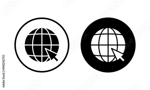 Web icon vector illustration. go to web sign and symbol. web click icon. Global search icon