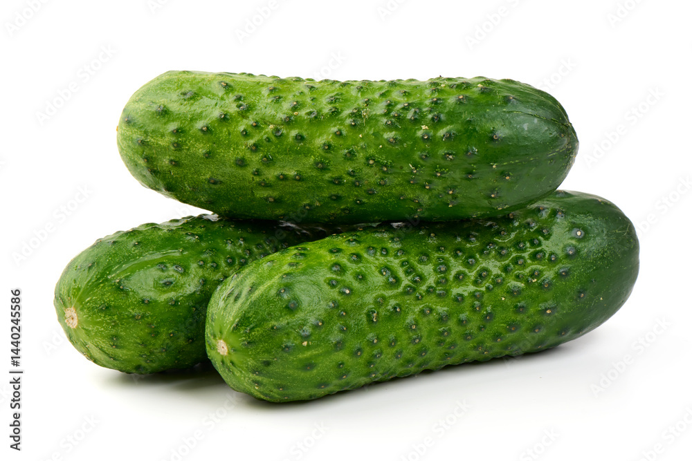 Cucumbers, isolated on white background. High resolution image. Cucumbers, isolated on white background. High resolution image.