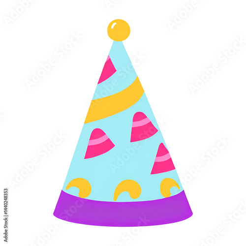 party hats isolated on white