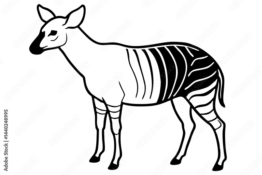Fototapeta premium Minimal Okapi