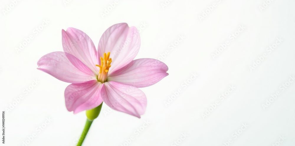 Fototapeta premium Delicate flower isolated on a crisp white background, clean, botanical