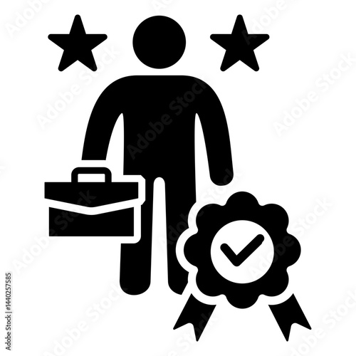 Best Employee Glyph Icon