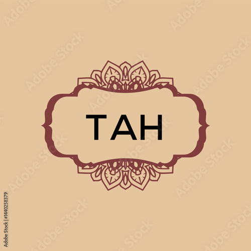 TAH letter logo design.