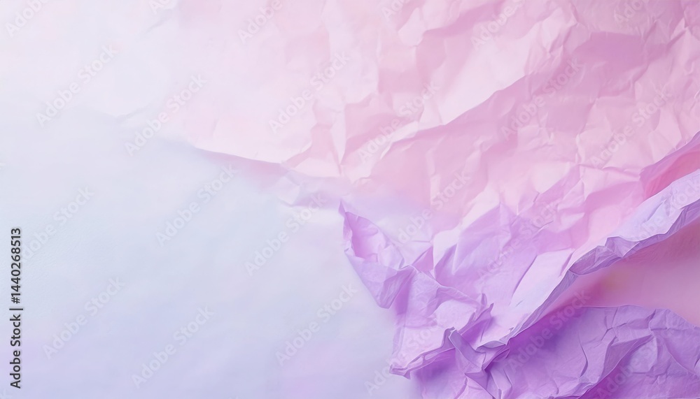 Fototapeta premium Colorful crumpled paper creates an artistic background for creative projects and designs in a soft lighting environment